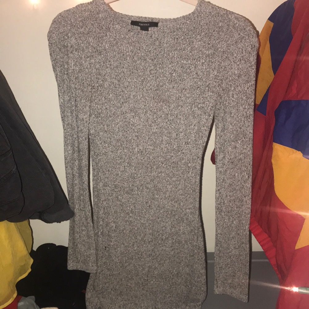 Gray bodycon dress